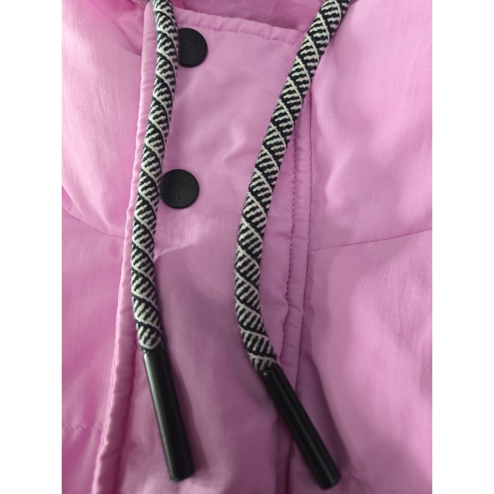 Puma Ami Puffer Jacket Hoodie Large PInk Zip Winter Ski Outdoors Size Small - Picture 4 of 11